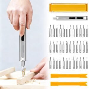3.7V Mini Electric Screwdriver, Precision Screwdriver Set, 50-In-1 Magnetic Bits, Magnetic Storage