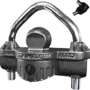 '- UMAX 50D - Trailer Lock for Hitch, Dual Purpose Transforms to U Lock - Trailer Hitch Lock for 1-7/8" - 2-5/16" Couplers, All Coupler Types
